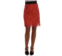 Dolce & Gabbana Orange Macramé Lace Pencil Skirt - IT38|XS