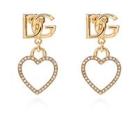 Dolce & Gabbana - Orecchini con ciondoli a forma di cuore - - Accessories - Donna - Giallo - ONE SIZE