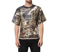 Dolce & Gabbana Palermo Jazz Club Linen Crew Neck Men T-shirt - IT46 | S