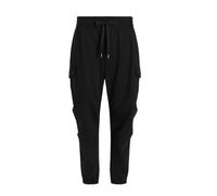 Dolce & Gabbana - Pantaloni Cargo in Cotone con Etichetta Decorativa - - Trousers - Uomo - Nero - M