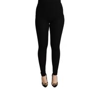 DOLCE & GABBANA Pantaloni Collant Nero Cashmere Elasticizzato Vita IT40/US6/S...