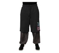 Dolce & Gabbana - Pantaloni della tuta dritti a strati - - Trousers - Uomo - Grigio - L
