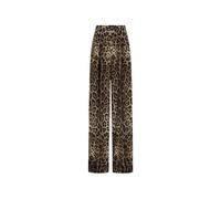 Dolce & Gabbana - Pantaloni in broccato con stampa Leo - - Trousers - Donna - Marrone - M