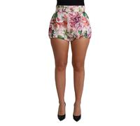 Dolce & Gabbana Pink Cotton Floral Print Hot Pants Short - IT44|L