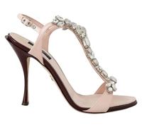 Dolce & Gabbana Pink Crystals Heels Keira Sandals - EU36/US6