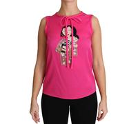 Dolce & Gabbana Pink Family Silk Tank Mama Blouse Top Shirt - IT40|S