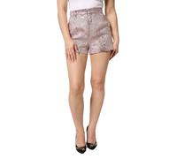 Dolce & Gabbana Pink Jacquard High Waist Hotpants Shorts - IT38 | XS