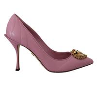 Dolce & Gabbana Pink Leather Heart DEVOTION Heels Pumps Shoes - EU35.5/US5