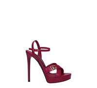 Dolce & Gabbana Pink Leather Platform Sandals - EU38.5/US8.5