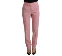 Dolce & Gabbana Pink Wool Stretch High Waist Trouser Pants - IT42|M