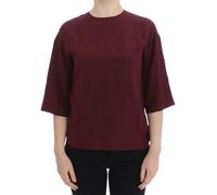Dolce & Gabbana Red 3/4 sleeve silk blouse - IT36|XXS