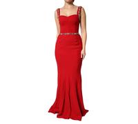 Dolce & Gabbana Red Embellished Sheath Mermaid Gown Dress - IT40|S