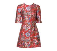 Dolce & Gabbana Red Floral Jacquard A-line Mini Dress - IT38 | XS