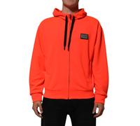 Dolce & Gabbana Red Fluorescent Polyester Logo Patch Hoodie Sweater - IT46 | S