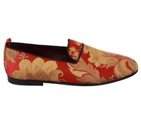 Dolce & Gabbana Red Gold Brocade Slippers Loafers Shoes - EU43/US10
