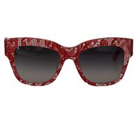 Dolce & Gabbana Red Lace Acetate Rectangle Shades DG4231F Sunglasses