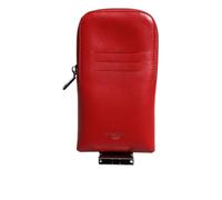 Dolce & Gabbana Red Leather Logo Zip Around Card Holder Wide Strap Wallet (Copy)