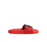 Dolce & Gabbana Red Sacred Heart Stud Slides Beachwear Shoes - EU35/US4.5