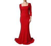 Dolce & Gabbana Red Viscose Sheath Bodycon Mermaid Dress - IT38 | XS