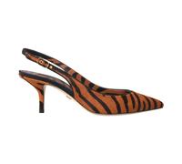Dolce & Gabbana - Sandali Slingback in Pelle con Stampa Zebra - - Shoes - Donna - Arancione - 35 EU