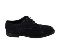 Dolce & Gabbana - Scarpe Derby in camoscio blu con borchie - - Shoes - Uomo - Nero - 44 EU