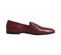 Dolce & Gabbana - Scarpe Slip-On in Pelle Bordeaux con Dettagli in Caiman - - Shoes - Uomo - Rosso - 40 EU
