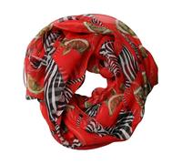 Dolce & Gabbana - Sciarpa Stola Scialle in Seta con Stampa Zebra - - Accessories - Donna - Rosso - ONE SIZE