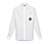 Dolce & Gabbana, ,Shirts ,Uomo ,Bianco ,M Camicia di lino