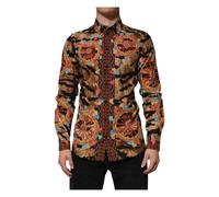 Dolce & Gabbana, ,Shirts ,Uomo ,Multicolore ,L Tiger Carretto Camicia a Maniche Lunghe