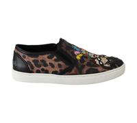 Dolce & Gabbana, ,Shoes ,Donna ,Marrone ,36 EU Eleganti Mocassini con Stampa Leopardata