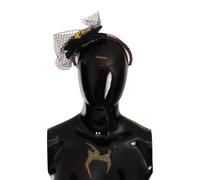 Dolce & Gabbana Silver Tiara Crystals Fruits Black Mesh Diadem Headband