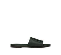Dolce & Gabbana - Slides in pelle di cervo con logo - -Shoes -Uomo -Verde -40 EU