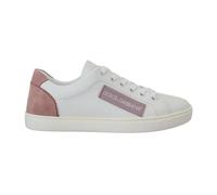 Dolce & Gabbana, ,Shoes ,Donna ,Bianco ,35 1/2 EU Sneakers Basse Bianche Rosa Donne