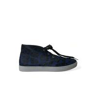 Dolce & Gabbana - Sneakers Mid-Top con stampa leopardo blu - - Shoes - Uomo - Blu - 42 EU
