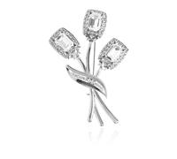 Dolce & Gabbana - Spilla con cristalli scintillanti - - Accessories - Uomo - Grigio - ONE SIZE