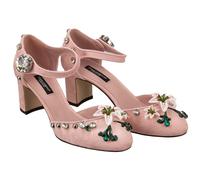 Dolce & Gabbana Perle Cristallo Spilla Gigli Broccato Décolleté Vally Pink 13072