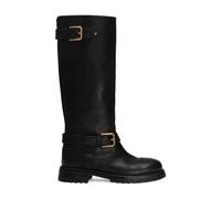 Dolce & Gabbana - Stivale Biker in Vitello - -Shoes -Donna -Nero -38 1/2 EU
