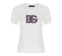 Dolce & Gabbana - T-shirt a maniche corte in cotone - - Tops - Donna - Bianco - XS