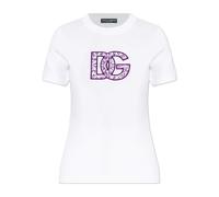 Dolce & Gabbana - T-shirt con logo - - Tops - Donna - Bianco - S