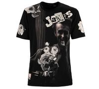 DOLCE & GABBANA T-Shirt James Dean Texas Cotone Seta Rosa Grigio Nero