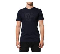 Dolce & Gabbana - Top Blu Scuro con Logo DG - - Tops - Uomo - Blu - XS