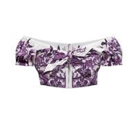 Dolce & Gabbana - Top con stampa Majolica - -Blouses & Shirts -Donna -Viola -M