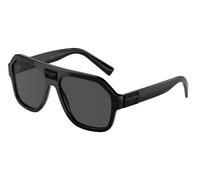 Dolce & Gabbana Uomo DG4433 501/87 Occhiali da sole Acetato Nero Grigio Pilot Normale