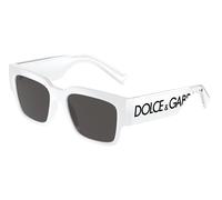 Dolce & Gabbana Uomo DG6184 331287 Occhiali da sole Iniettato Bianco Grigio Squadrata Normale