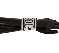 Dolce & Gabbana White Black Wool Logo #DGMILLENNIALS Wristband