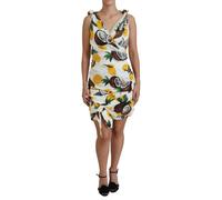 Dolce & Gabbana White Coconut Print Sheath Mini Silk Dress - IT44|L