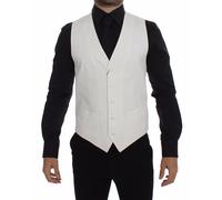 Dolce & Gabbana White Cotton Silk Blend Dress Vest Blazer - IT44 | XS
