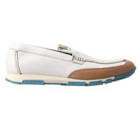 Dolce & Gabbana White Leather Loafers Moccasins Shoes - EU41.5/US8.5