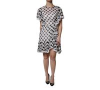 Dolce & Gabbana White Polka Dotted Silk Blend A-line Dress - IT38 | XS