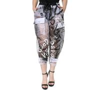 Dolce & Gabbana White See Through Logo Cropped Cargo Pants - IT40|S